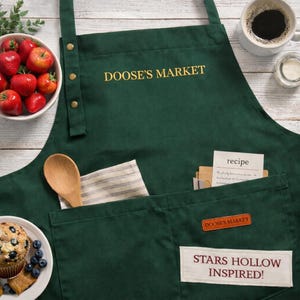 Doose's Market Schürze - Stars Hohle inspirierte Küchen Schürze | Gilmore Mädchen inspiriert | Dean's Market Stil | Gemütliche Kleinstadtcafe Ästhetik