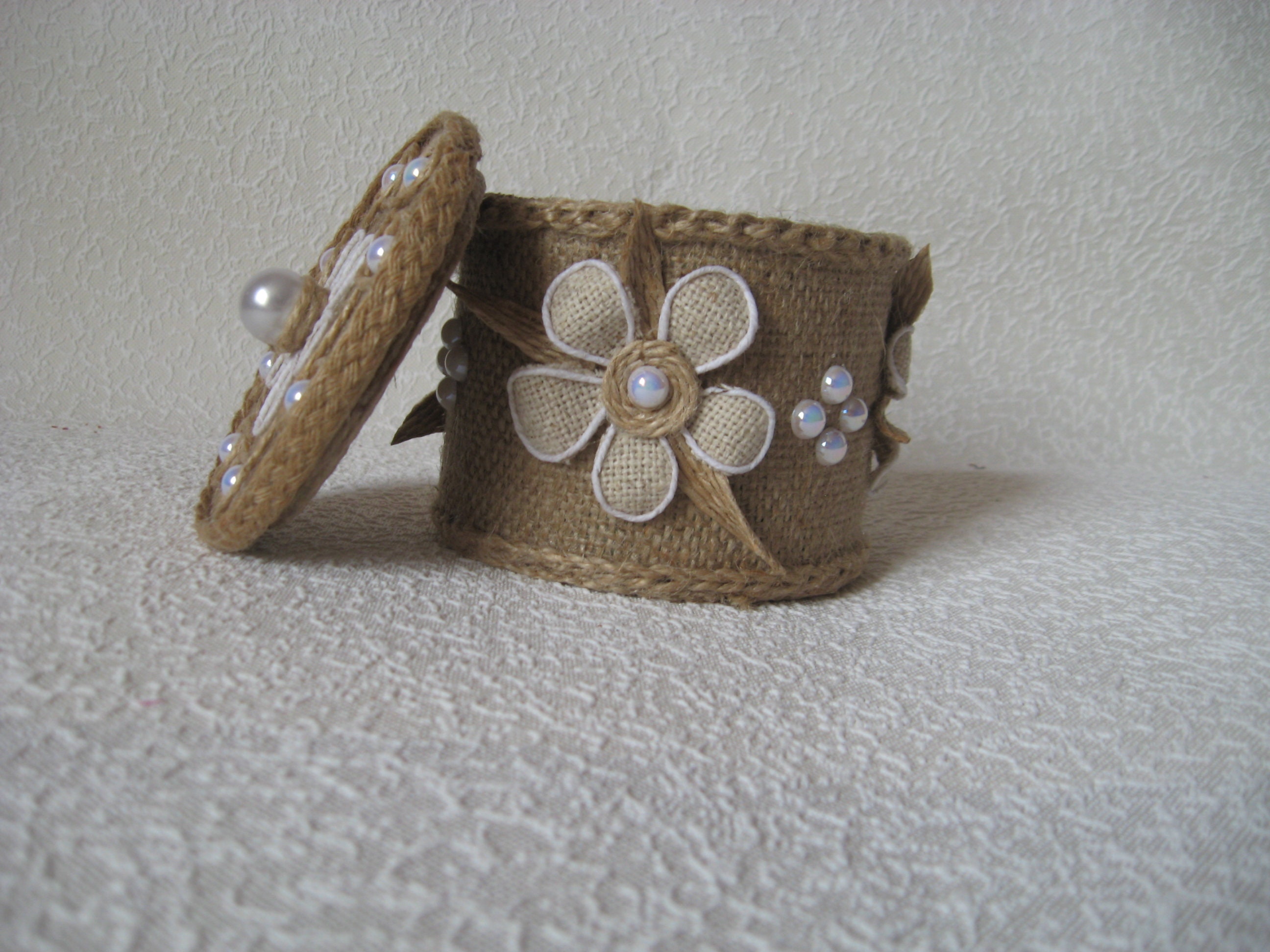 Filigree jewelry box Jute decor Jute rope Rustic home decor Etsy