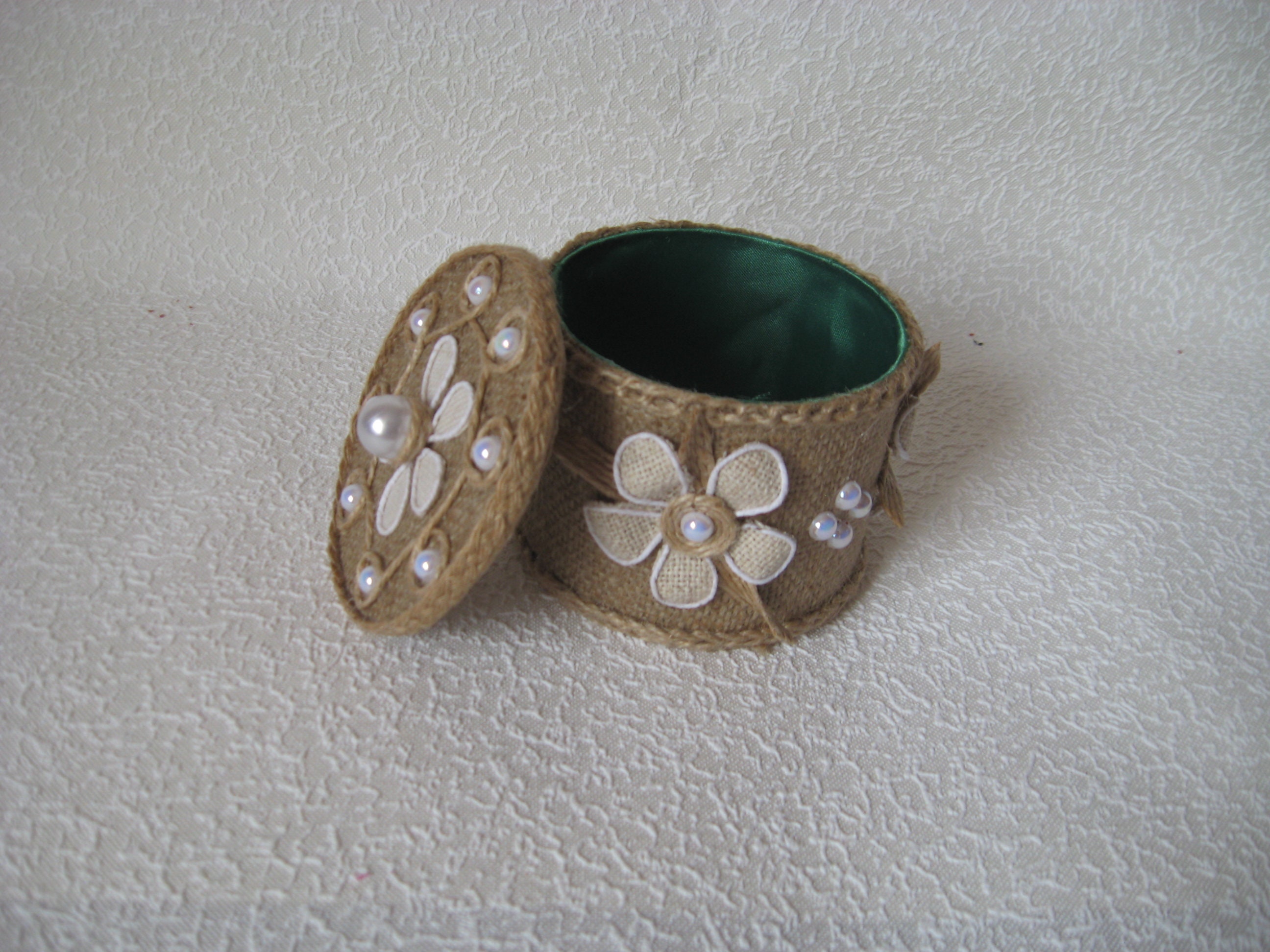 Filigree jewelry box Jute decor Jute rope Rustic home decor Etsy