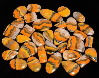 Amazing Bumble Bee Jasper Top Quality Bumble Bee cabochon hand Polish Bumble Bee Gemstone Jewelry making Bumble Bee 44 Ct 41 X 27 mm # 454