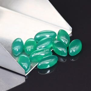 Cabujón de ónix verde natural marquesa, piedra preciosa suelta calibrada de forma marquesa, de 3 x 6 mm a 15 x 30 mm