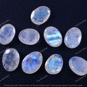 Natural Rainbow Moonstone Rose Cut Gemstone: Loose Gem