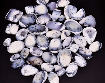 Natural Dendritic Opal Loose Gemstone Wholesale Lot  7X7 mm Round Cabochon 