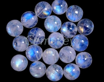 Blue Fire Maansteen Edelsteen: ronde steen voor het maken van sieraden (3-15 mm