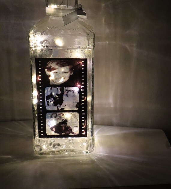 NEW Personalized Film Strip Decorative Bottle Lamp With Led Lights for Birthday, Anniversary, Christmas, Family, Couple | Gift for Her