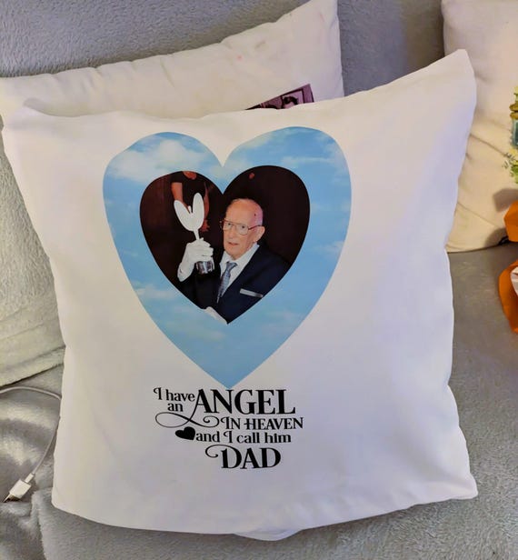 Personalised memorial Cushion, Memory cushion, Sympathy gift, Remembrance pillow memorial gift Cushion I have An Angel In Heaven Cushion