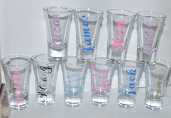 personalized shot glasses for baby shower