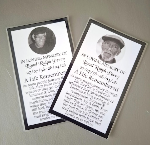 Funeral Gift, Remembrance Card, Bereavement Gift, Memorial Gift Card, Funeral Favour Gift 100 CARDS