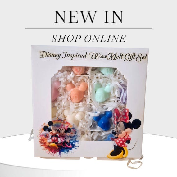 Disney World Inspired Wax Melt Gift Box Soy Wax - Mickey Mouse Shape 16 Wax Melts 8  Scents Highly Scented Mother's Day Gift Valentine Gift