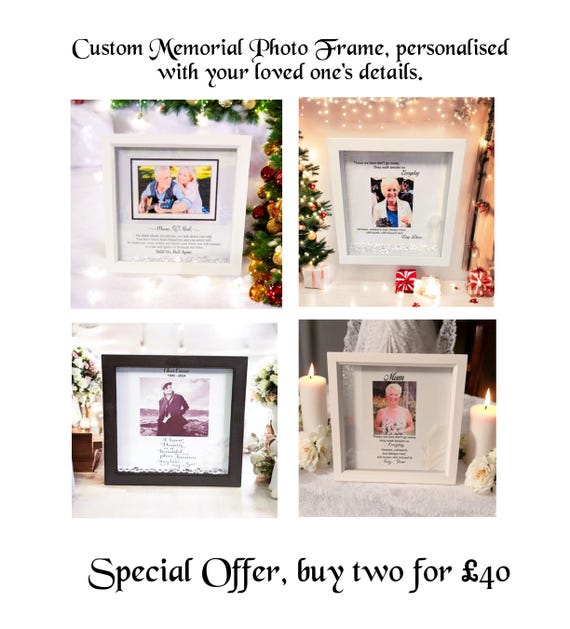 Personalised Memorial Photo Frame | Bereavement Gift | Sympathy gift Remembrance Photo Frame Missing You Photo Frame Missing Mum Missing Dad