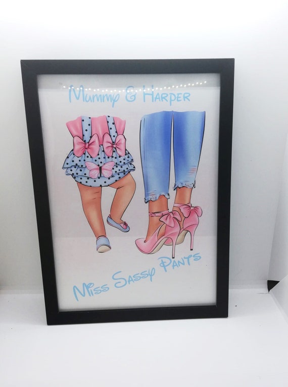 Mom to a Princess Print, Mom and Daughter Print, Mom birthday gift, gift for Mom, gift for Daughter Miss Sassy Pants Mothers day gift