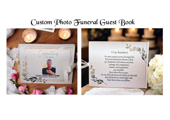 Personalised Condolence Guest Book, Book of Condolence, In Loving Memory Book, Book of Remembrance, Funeral book, Condolence Gift Idea