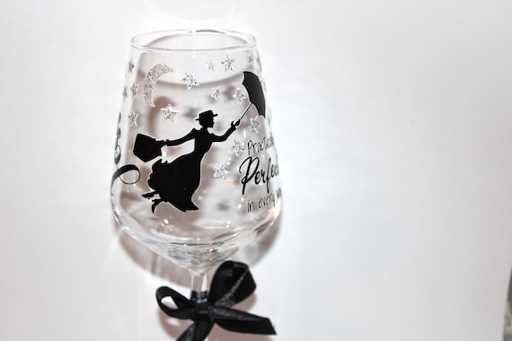 Mary Poppins Wine Glass Mary Poppins Gift Mary Poppins Stocking Filler Mary Poppins Personalised Wine Glass Mary Poppins Secret Santa
