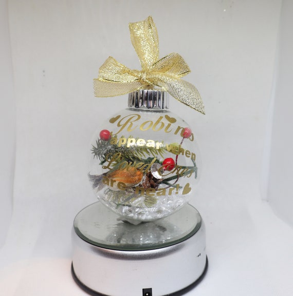 When Robins Appear Robin Bauble Memory Bauble Robin Bauble Christmas Robin Bauble Robin Christmas Tree Bauble