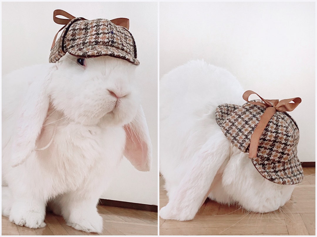 Sherlock Holmes Deerstalker Rabbit Hat Bunny Detective Hat Etsy