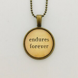 endures forever necklace for women, endure necklace, custom words necklace, birthday gift for mom for daughter, christian gifts for teens