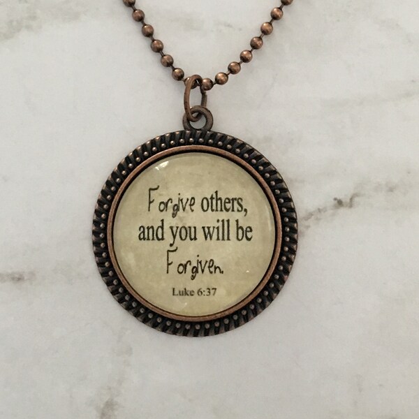 forgiven jewelry, bible verse necklace for women, christian mom gift, scripture necklace for men, christian gift friend, christian dad gift