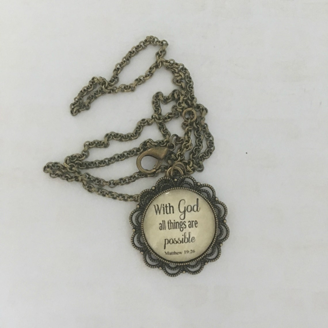 Christian necklaces for women scripture Jewelry Matthew 19 Etsy