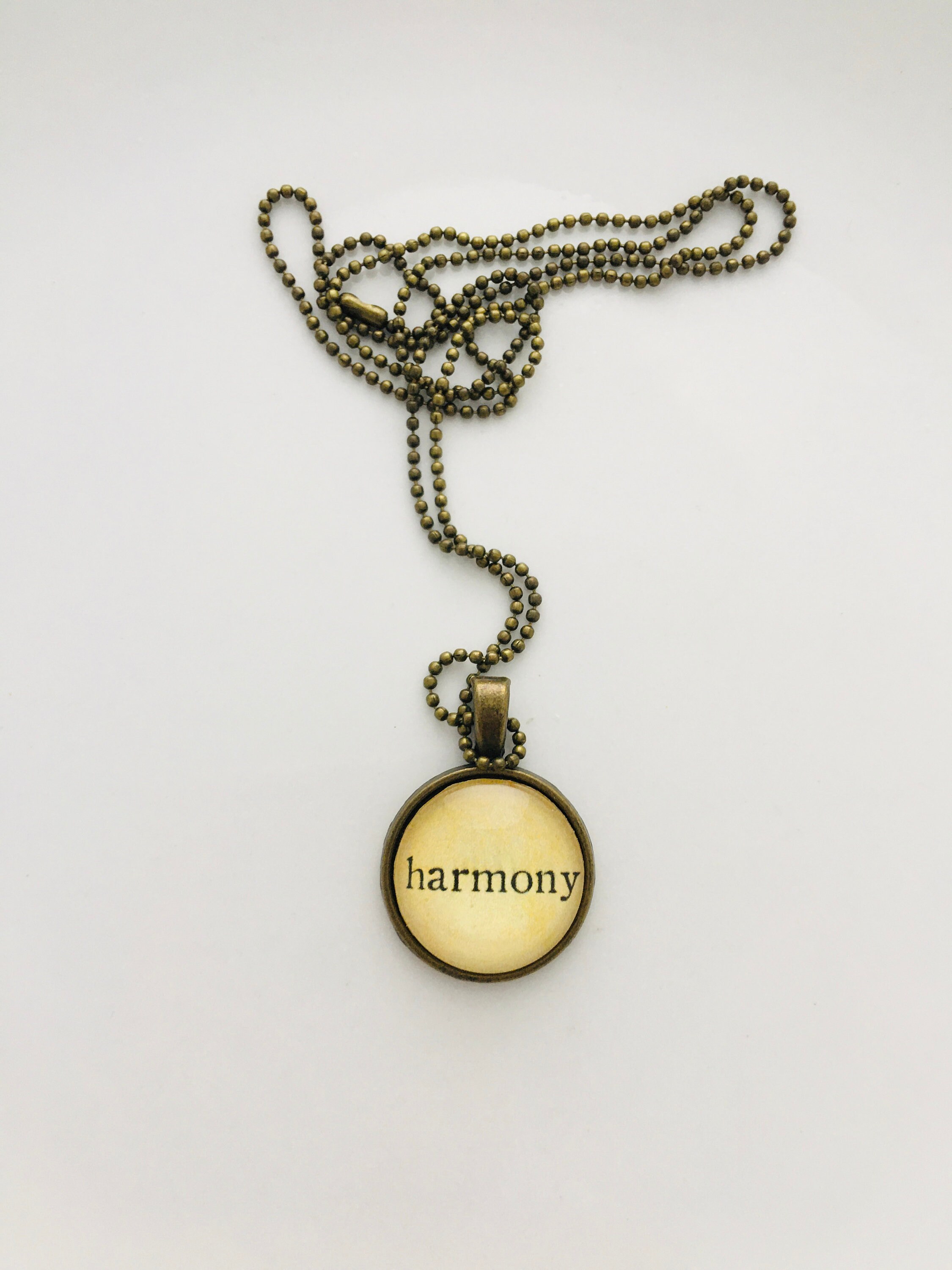 Harmony necklace word necklace for women personalized quote Etsy