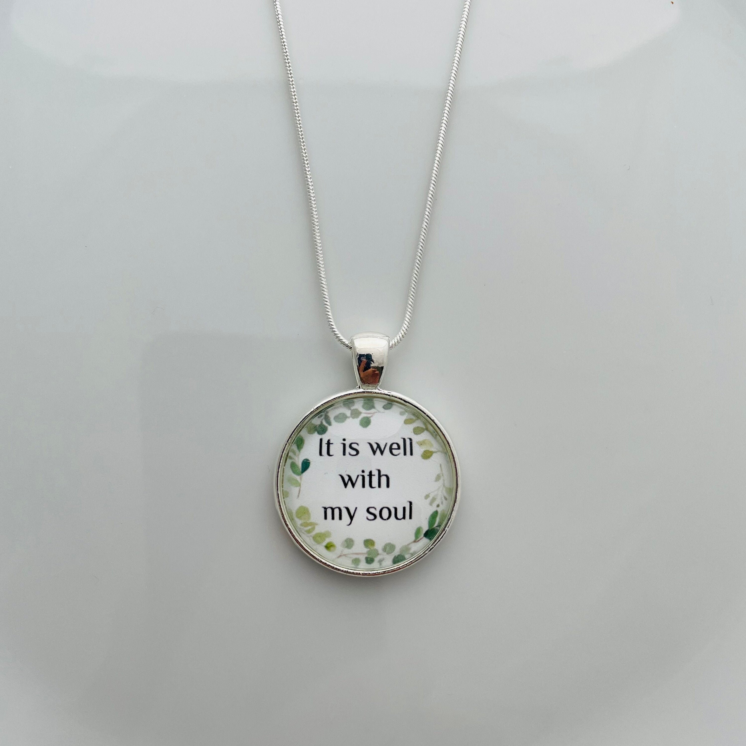 It is Well With My Soul Necklace Life's Purpose Gift Motivational Necklace  Inspirational Jewelry My Soul Jewelry-find Yourself-i/b/h 