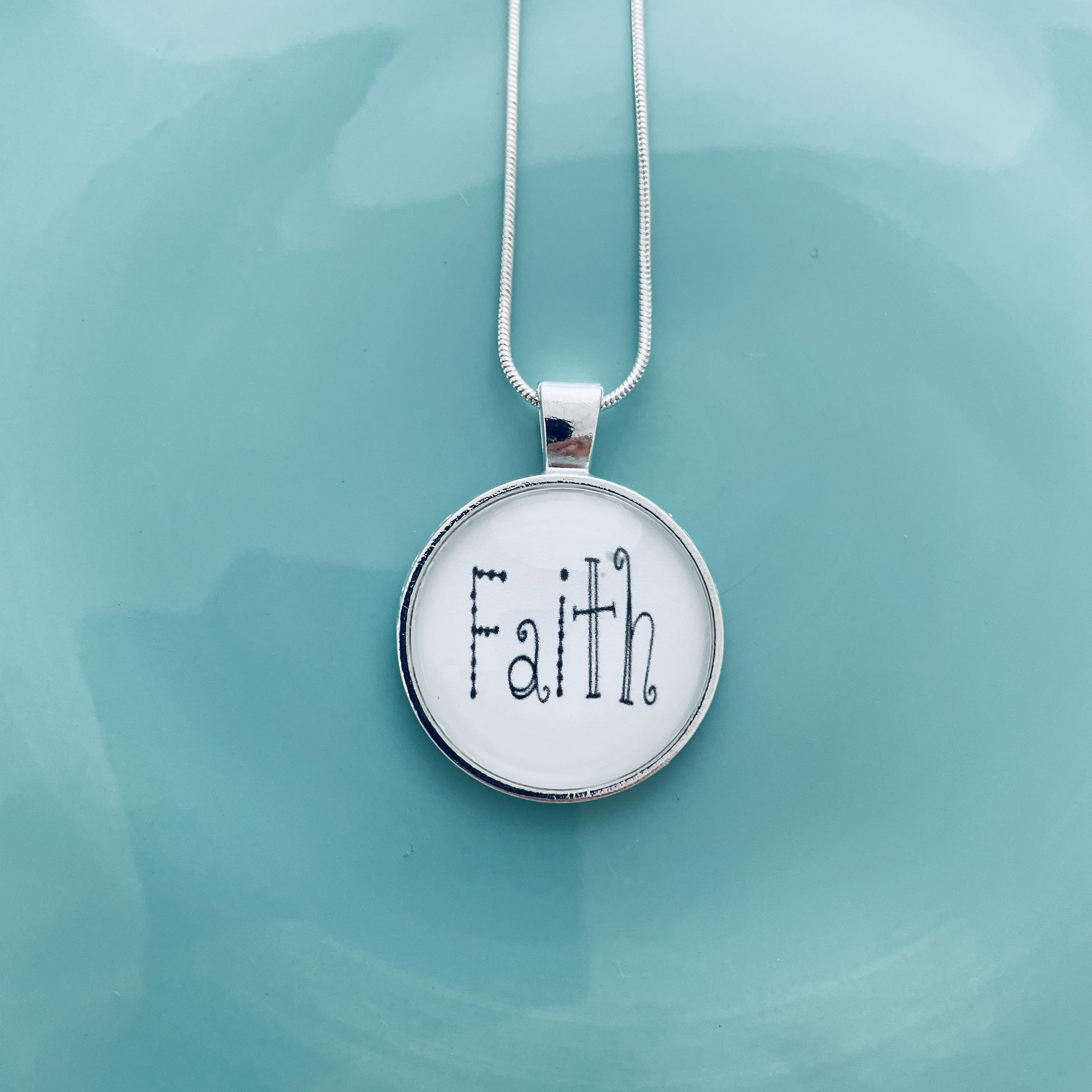 Faith Necklaces for Women Word Necklace Christian Mom Gift Etsy