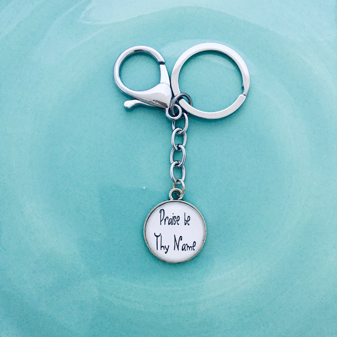 Scripture Keychain Christian Keychain Christian Gift Prayer Etsy