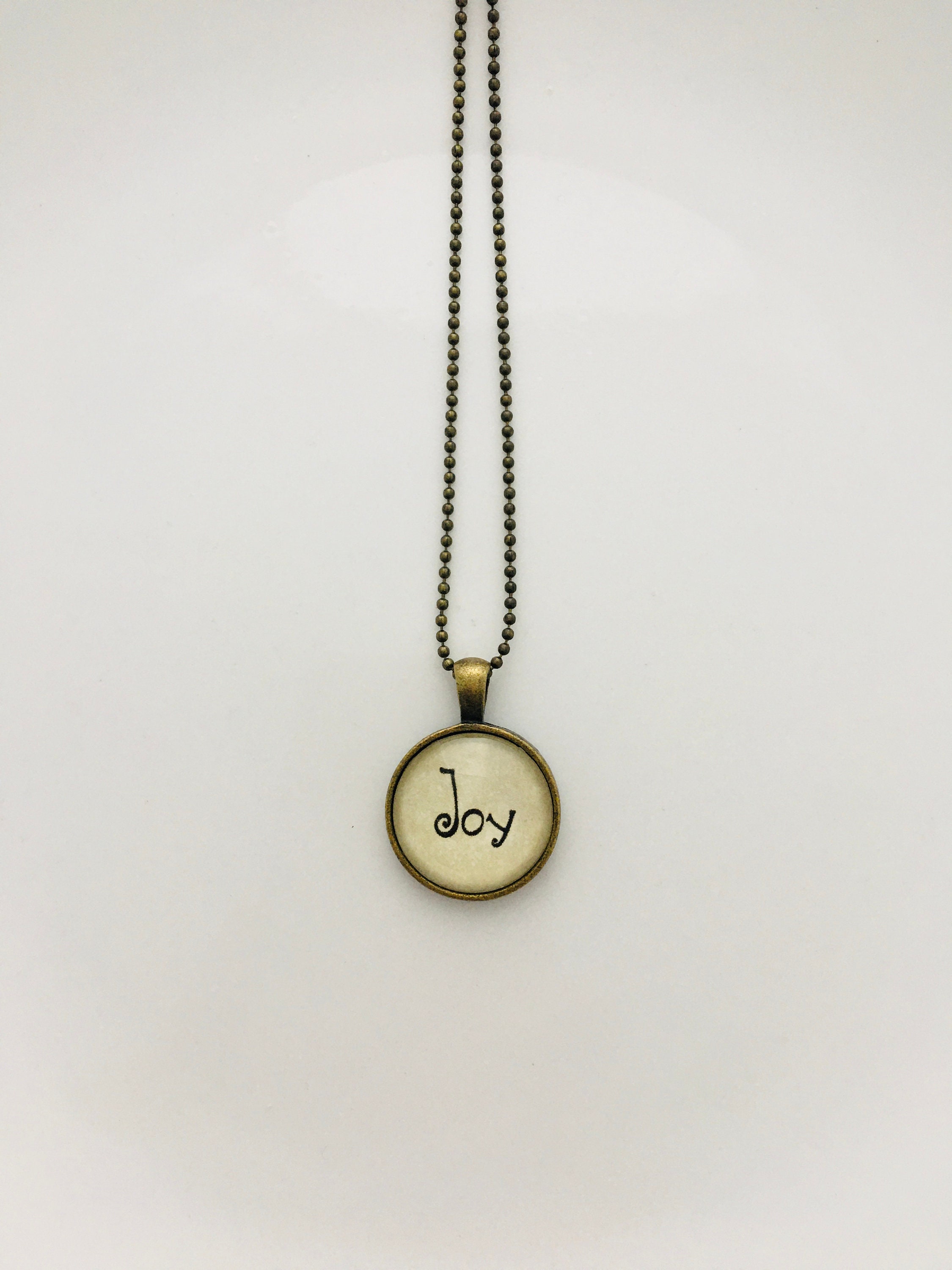 Joy Necklace Joy Jewelry Birthday Gifts for Her Word Etsy