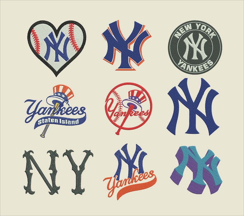 New York Yankees logo embroidery design in pes vp3 jef dst 9 | Etsy