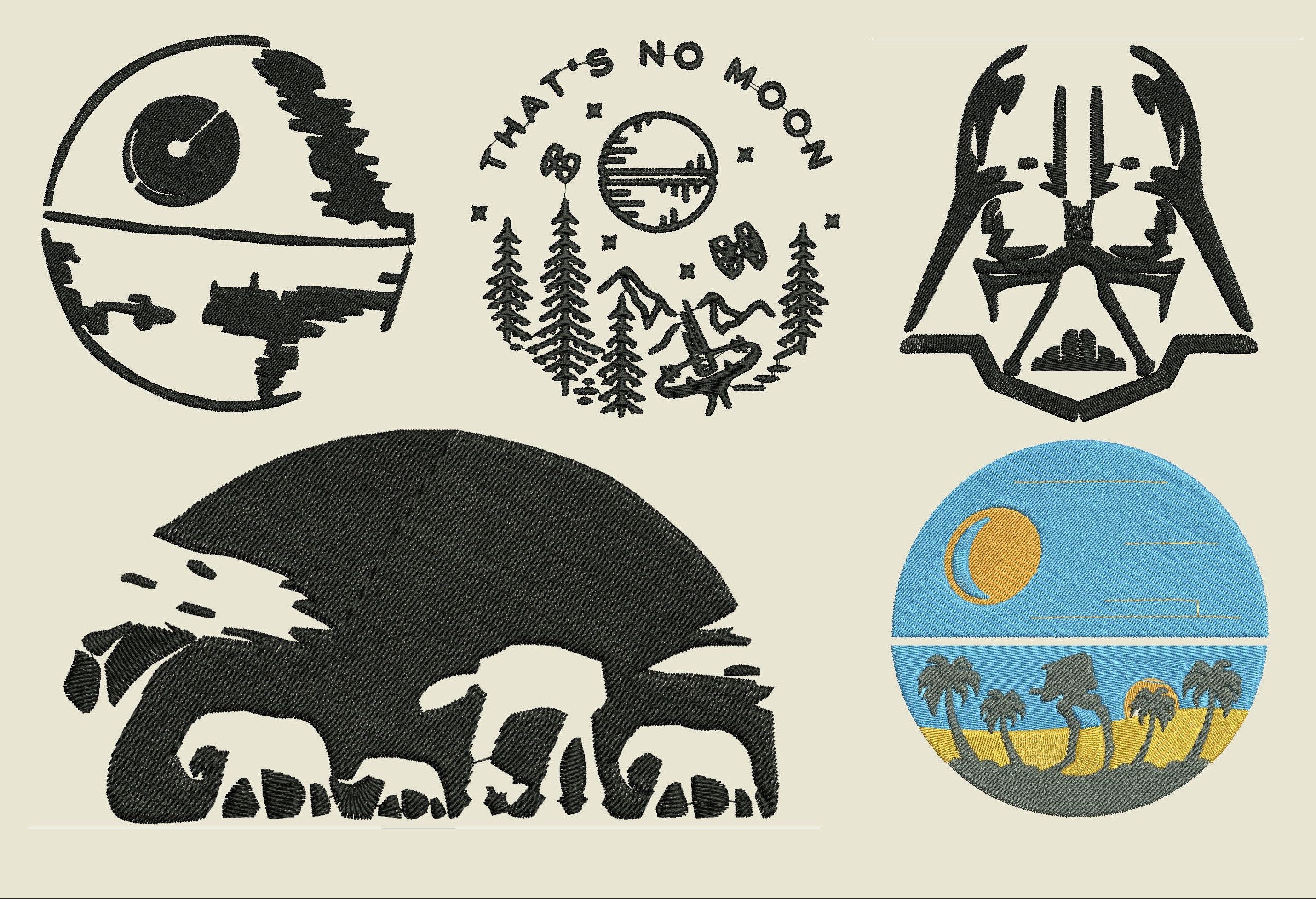 Star Wars embroidery design 26 pcs. in pes hus sew Etsy