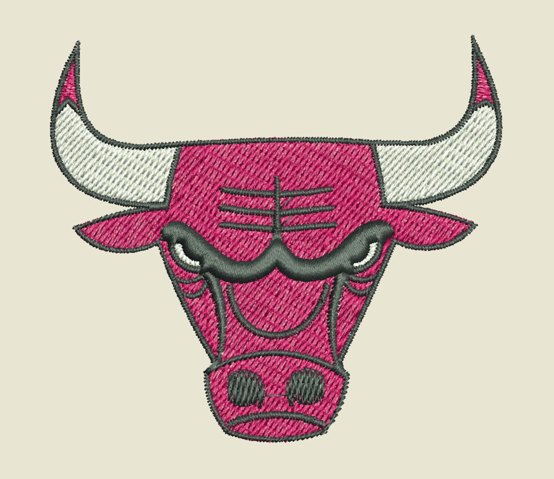 Chicago Bulls NBA logo embroidery design in pes vp4 jef dst Etsy