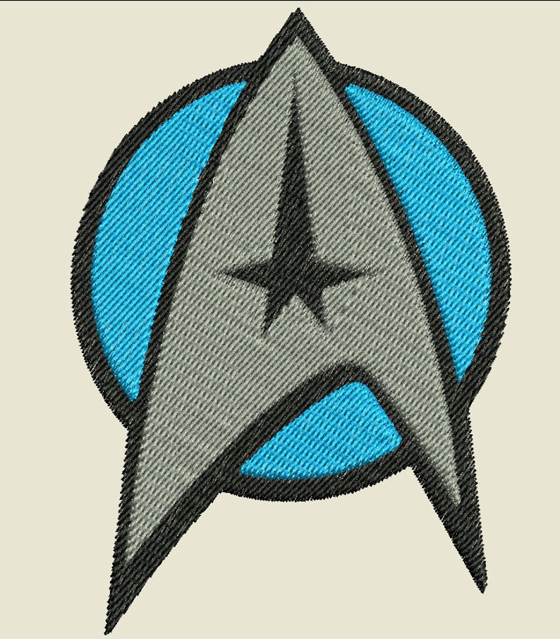 star trek logo embroidery design