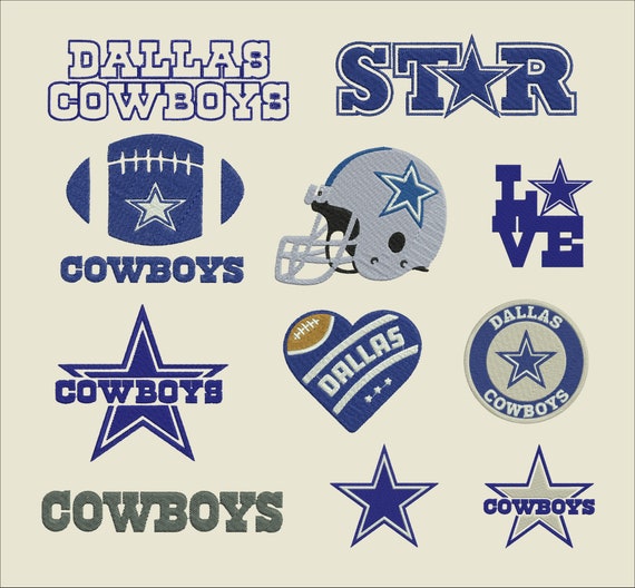Dallas cowboys logo embroidery design in pes vp3 jef dst 11 Etsy