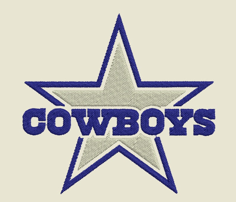 Dallas cowboys logo embroidery design in pes vp3 jef dst 11 | Etsy