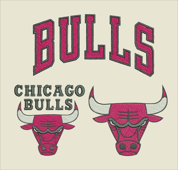 Chicago Bulls NBA logo embroidery design in pes vp4 jef dst Etsy