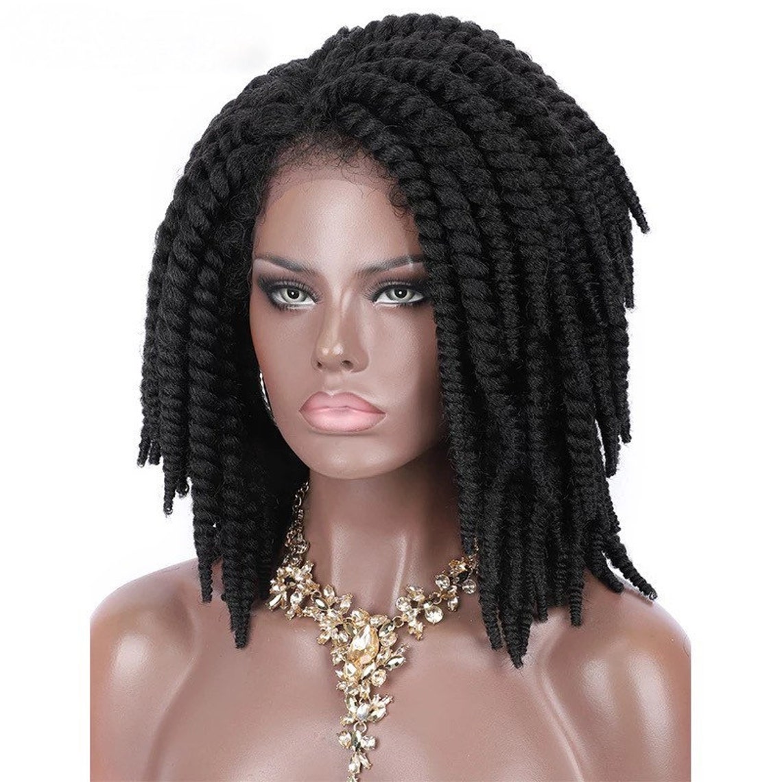 Kalyss Short Braided Wigs for Black Women Cornrow Braids Lace Etsy