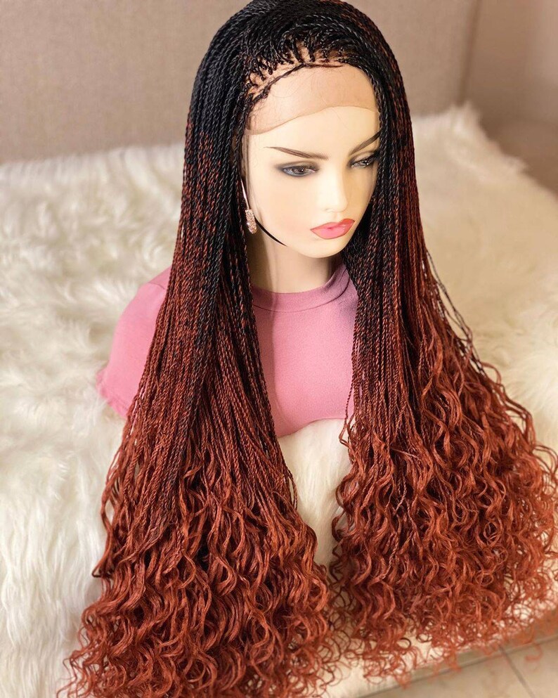 Braided Wig. Full lace braided wig Nigeria Etsy