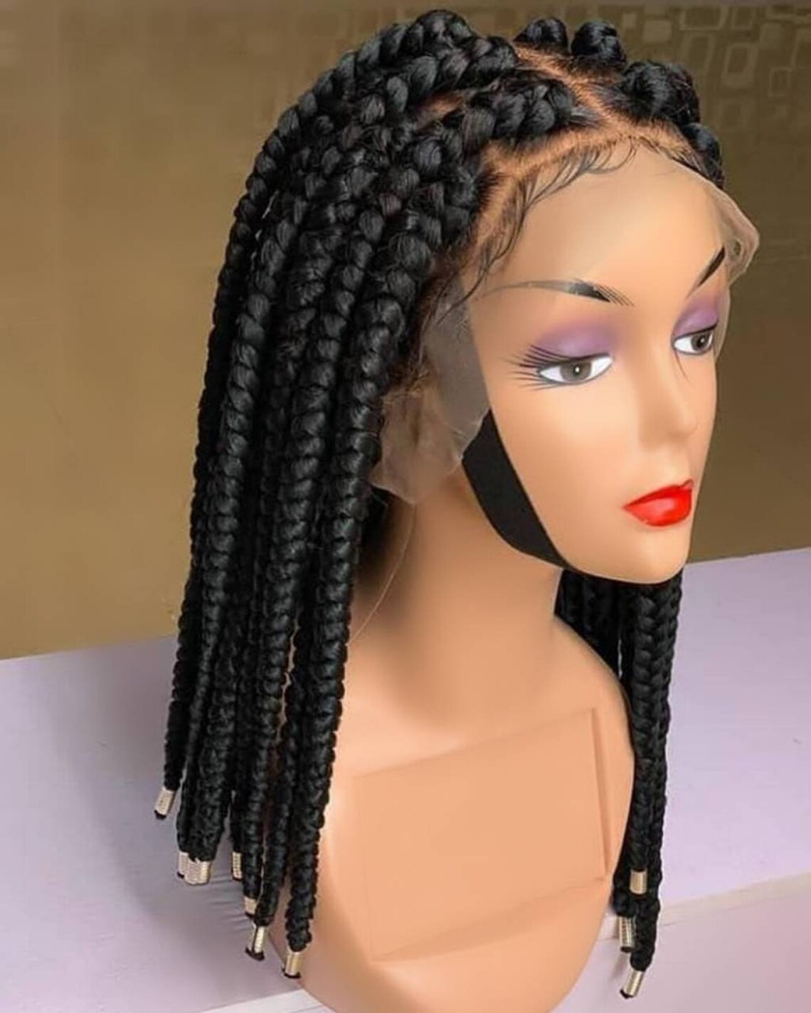 Braided Wig. Full lace braided wig Nigeria Etsy