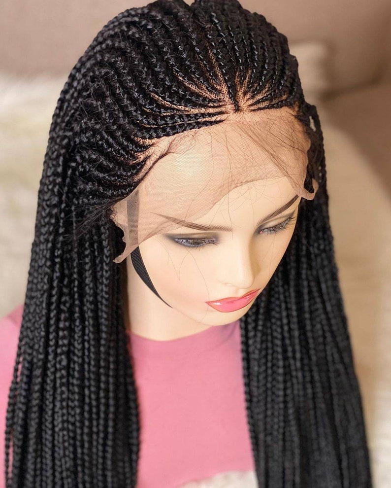 Braided Wig. Full lace braided wig Nigeria Etsy