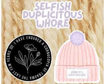 Iconic TV Show Stickers – Cornucopia of Trauma - Simply The Best - BeBe It's Cold Outside - 3 Piece Sticker Pack