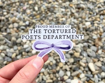 Girly Music Sticker – Tortured Poetry – Swift Quote – Aesthetic Girlhood – For Laptop Water Bottle Journal & More