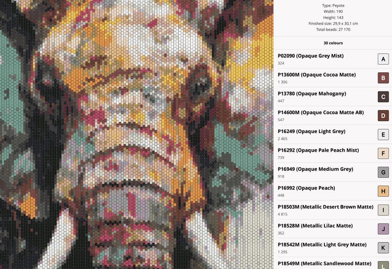 Elephant Beading Pattern PDF, Peyote, Loom & Cross Stitch, Miyuki or ...
