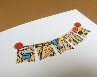 TOOLS / DIY Personalised Themed Card || Birthday, Good Luck, Penblwydd etc. | Cerdyn Cymraeg | Cardiau Mwydro | Custom Calligraphy Text
