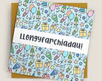 Cerdyn Llongyfarchiadau Cymraeg | Welsh 'Congratulations' Card | Swydd Newydd, Gwaith, Llongyfs, Ardderchog, Eisteddfod