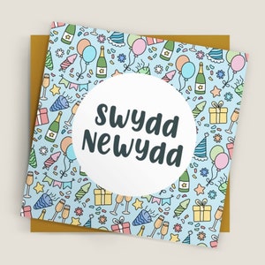 Cerdyn Swydd Newydd Cymraeg Welsh New Job Card Swyddi Gwaith Llongyfarchiadau Pob Lwc image 1