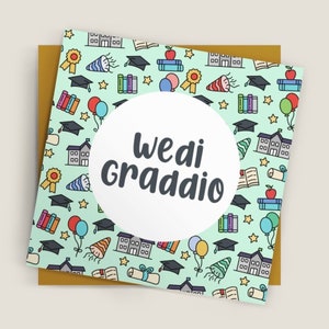 Cerdyn Wedi Graddio Cymraeg Welsh Graduation Card Prifysgol, Gradd, Dosbarth 2023, University image 1