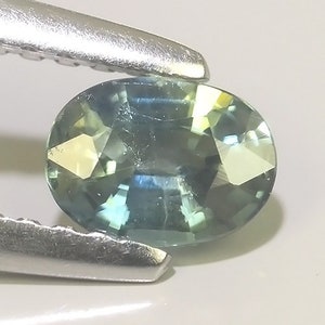 Natural Teal Green Sapphire  Loose Gemstone Oval Cut