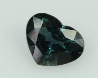 1.18 Cts Unheated  Natural Teal  Blue Green   sapphire  Loose Gemstone Heart Cut Certified