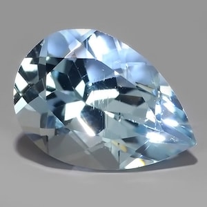 2.55 Cts  Natural London Blue  Topaz Loose Gemstone Pear  Cut