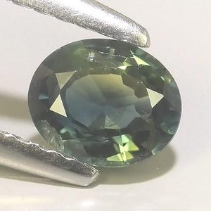 Natural Teal Green Sapphire  Loose Gemstone Oval Cut
