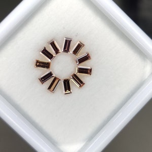 LOT Unheated Natural Orangish padparacha Sapphire Loose Gemstone Baguette Cut 11 pcs 1.48 cts